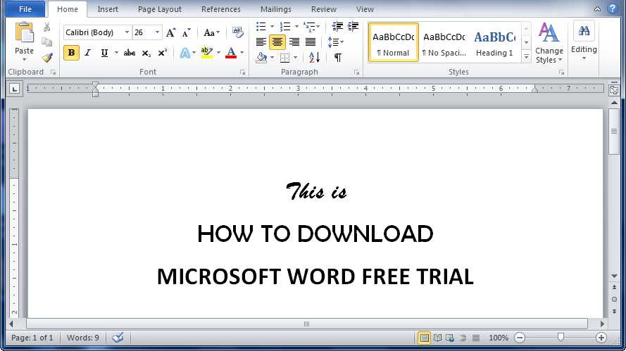 microsoft word free trial for mac